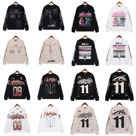 HELLSTAR round neck pullover large size loose sweatshirt-4418  