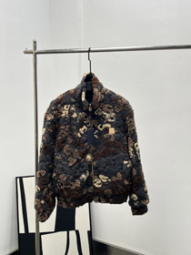 Louis Vuitton LV new reversible stand-collar jacquard lambskin jacket-5305  